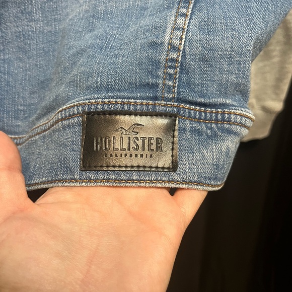 Hollister Epic Flex Denim Hooded Sweatshirt Unisex - Picture 10 of 15